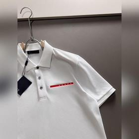 Prada 2025ss летняя новинка мужская рубашка-поло с воротником! Кл