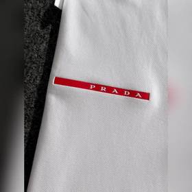 Prada 2025ss летняя новинка мужская рубашка-поло с воротником! Кл