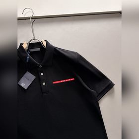 Prada 2025ss летняя новинка мужская рубашка-поло с воротником! Кл
