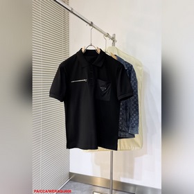 J608 PA Prada весна-лето 2025. Рубашка-поло с короткими рукавами 