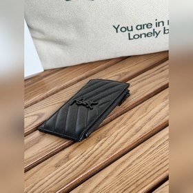 Карточный чехол YSL SAINT LAURENT из кожи с узором виде шариков К