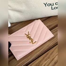 Картодержатель YSL SAINT LAURENT из кожи с узором виде шариков Ка