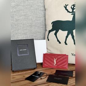 Картодержатель YSL SAINT LAURENT из кожи с узором виде шариков Ка