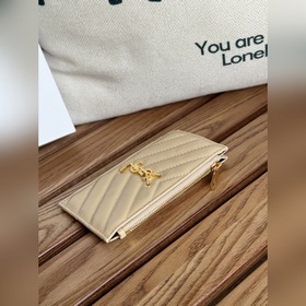 Карточный чехол YSL SAINT LAURENT из кожи с узором виде шариков К