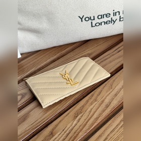 Карточный чехол YSL SAINT LAURENT из кожи с узором виде шариков К