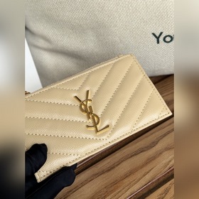 Карточный чехол YSL SAINT LAURENT из кожи с узором виде шариков К