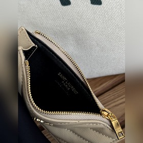 Карточный чехол YSL SAINT LAURENT из кожи с узором виде шариков К