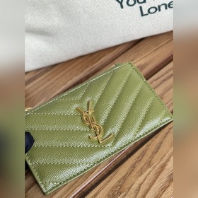 Карточный чехол YSL SAINT LAURENT из кожи с узором виде шариков К