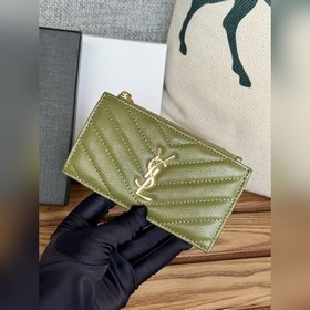 Карточный чехол YSL SAINT LAURENT из кожи с узором виде шариков К