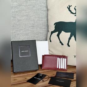 Картодержатель YSL SAINT LAURENT из кожи с узором виде шариков Ка