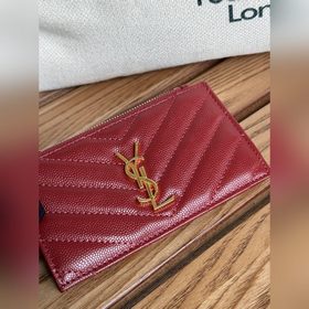 Картодержатель YSL SAINT LAURENT из кожи с узором виде шариков Ка