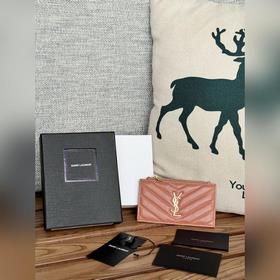 Карточный чехол YSL SAINT LAURENT из кожи с узором виде шариков К