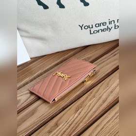 Карточный чехол YSL SAINT LAURENT из кожи с узором виде шариков К