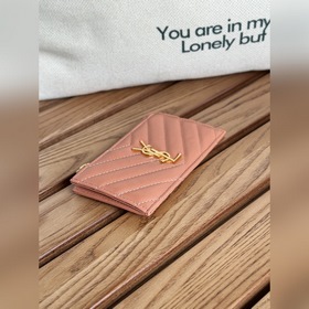 Карточный чехол YSL SAINT LAURENT из кожи с узором виде шариков К