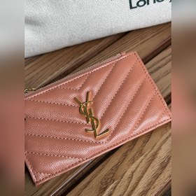 Карточный чехол YSL SAINT LAURENT из кожи с узором виде шариков К