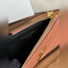 Карточный чехол YSL SAINT LAURENT из кожи с узором виде шариков К