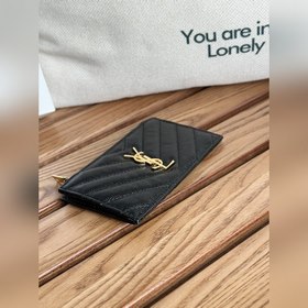 Карточный чехол YSL SAINT LAURENT из кожи с узором виде шариков К