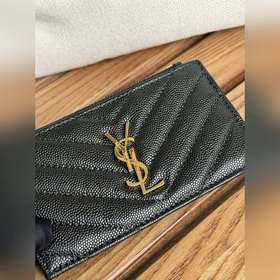 Карточный чехол YSL SAINT LAURENT из кожи с узором виде шариков К
