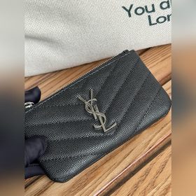 SAINT LAURENT Мини-кошелек из кожи с узором виде шариков Очень кр