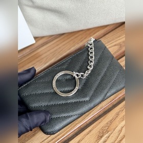 SAINT LAURENT Мини-кошелек из кожи с узором виде шариков Очень кр