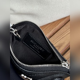 SAINT LAURENT Мини-кошелек из кожи с узором виде шариков Очень кр
