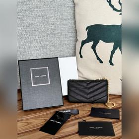 SAINT LAURENT Мини-кошелек из кожи с узором виде шариков Очень кр