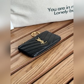 SAINT LAURENT Мини-кошелек из кожи с узором виде шариков Очень кр