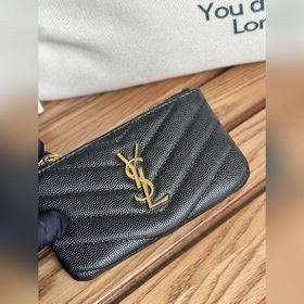 SAINT LAURENT Мини-кошелек из кожи с узором виде шариков Очень кр