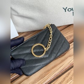 SAINT LAURENT Мини-кошелек из кожи с узором виде шариков Очень кр