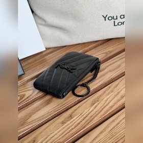 SAINT LAURENT Мини-кошелек из кожи с узором виде шариков Очень кр