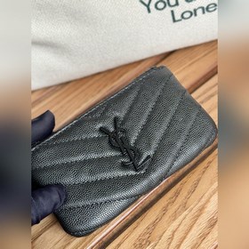 SAINT LAURENT Мини-кошелек из кожи с узором виде шариков Очень кр