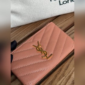 SAINT LAURENT Мини-кошелек из кожи с узором виде шариков Очень кр