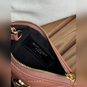 SAINT LAURENT Мини-кошелек из кожи с узором виде шариков Очень кр