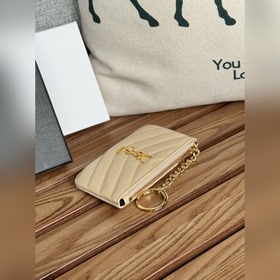 SAINT LAURENT Мини-кошелек из кожи с узором виде шариков Очень кр