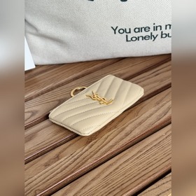 SAINT LAURENT Мини-кошелек из кожи с узором виде шариков Очень кр