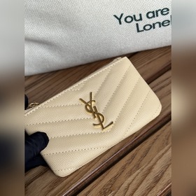 SAINT LAURENT Мини-кошелек из кожи с узором виде шариков Очень кр