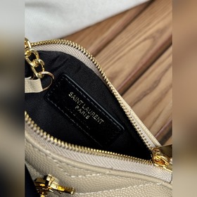 SAINT LAURENT Мини-кошелек из кожи с узором виде шариков Очень кр