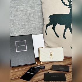 SAINT LAURENT Мини-кошелек из кожи с узором виде шариков Очень кр