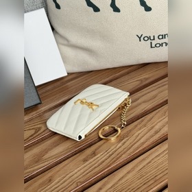 SAINT LAURENT Мини-кошелек из кожи с узором виде шариков Очень кр