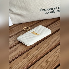 SAINT LAURENT Мини-кошелек из кожи с узором виде шариков Очень кр