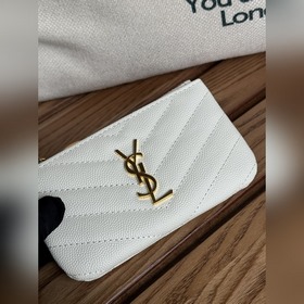 SAINT LAURENT Мини-кошелек из кожи с узором виде шариков Очень кр