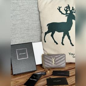 SAINT LAURENT Мини-кошелек из кожи с узором виде шариков Очень кр