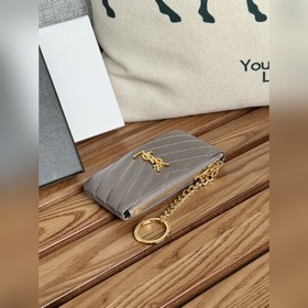 SAINT LAURENT Мини-кошелек из кожи с узором виде шариков Очень кр
