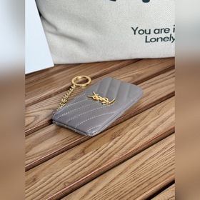SAINT LAURENT Мини-кошелек из кожи с узором виде шариков Очень кр