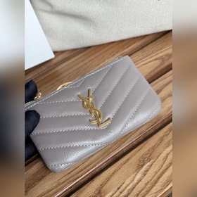 SAINT LAURENT Мини-кошелек из кожи с узором виде шариков Очень кр