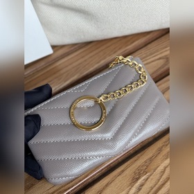 SAINT LAURENT Мини-кошелек из кожи с узором виде шариков Очень кр