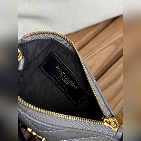 SAINT LAURENT Мини-кошелек из кожи с узором виде шариков Очень кр