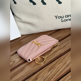 SAINT LAURENT Мини-кошелек из кожи с узором виде шариков Очень кр