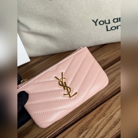 SAINT LAURENT Мини-кошелек из кожи с узором виде шариков Очень кр