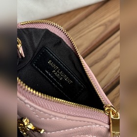 SAINT LAURENT Мини-кошелек из кожи с узором виде шариков Очень кр